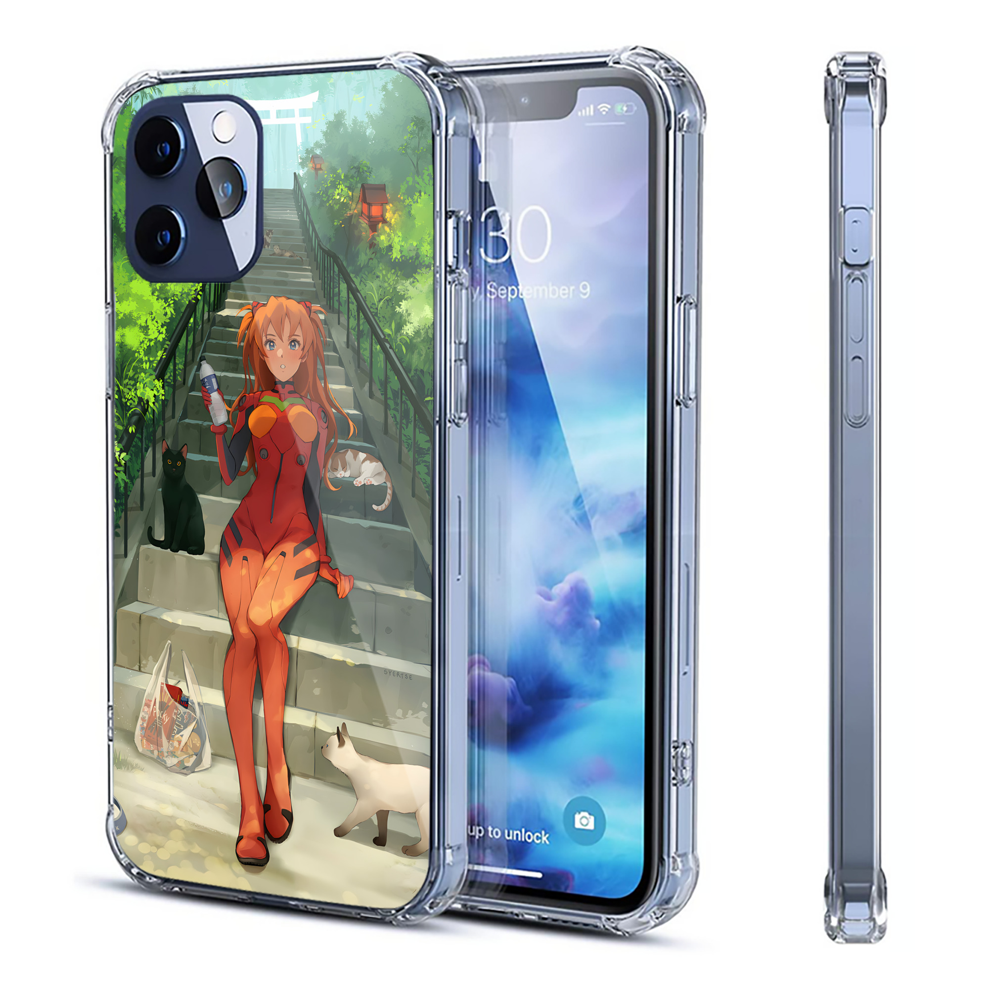 （画像用） EVA 新世紀エヴァンゲリオン 【iPhone 12シリーズ対応】透明スマホケース（クリアソフトケース）